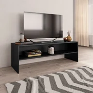 Szafki RTV - Szafka pod TV czarna 120x40x40 cm materiał drewnopochodny - miniaturka - grafika 1