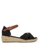 Espadryle damskie - Tommy Hilfiger Espadryle T3A7-33801-0048 S Czarny - miniaturka - grafika 1