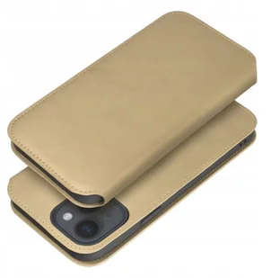 Kabura DUAL POCKET Book do SAMSUNG S25 złoty - Etui i futerały do telefonów - miniaturka - grafika 1