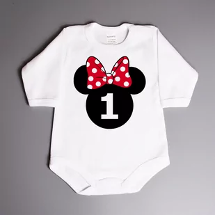Body na roczek z myszką (imię) - body niemowlęce - Body - miniaturka - grafika 2
