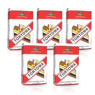 ZESTAW 5x Mąka pszenna tortowa TYP 450 1kg - Mąka - miniaturka - grafika 1