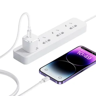 USAMS Ład. siec. 1xUSB-C PD30W PD3.0 Fast Charging US-CC186 + kabel USB-C/Lightning US-SJ610 biały/white YX Series YXXLOGTC04 - Ładowarki do telefonów - miniaturka - grafika 10