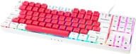 Klawiatury - Gamiac TKL90G Gaming Keyboard, Kailh Blue - white/red GAKM-G90DW2R.21 - miniaturka - grafika 1