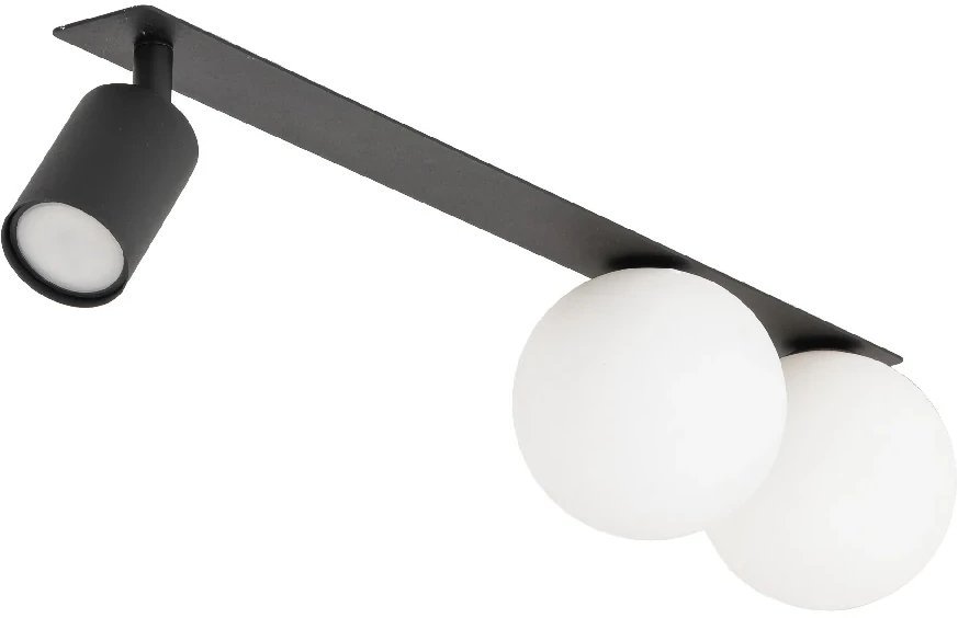 Lampa sufitowa TK Lighting Loftowa sufitowa lampa Vox 3 10928 mleczne kule tuba czarny