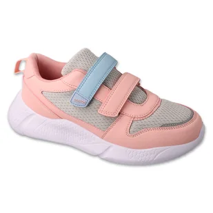 Befado obuwie dziecięce light pink/grey 452Y003 różowe - Buty dla dziewczynek - miniaturka - grafika 1