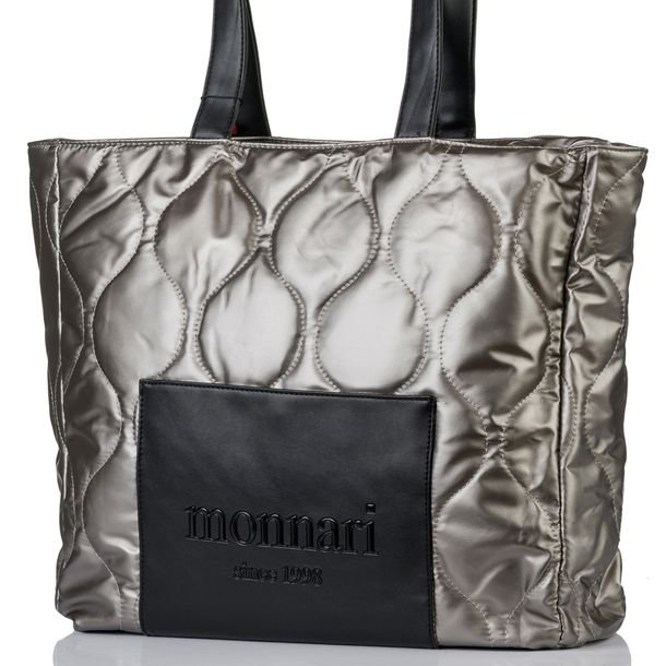 TOREBKA Damska MONNARI Duża Torba SHOPPER BAG Pojemna LOGO Premium Pikowana