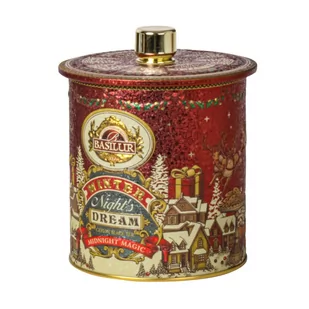 Basilur Midnight Magic Herbata Czarna Cejlońska Wiśnia Świąteczna Puszka – 100G - Herbata - miniaturka - grafika 1