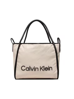 Torebki damskie - Calvin Klein Torebka Calvin Resort Carry All Bag Cnvs K60K609405 Beżowy - grafika 1