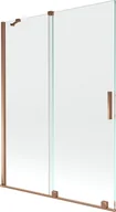 Parawany nawannowe - Mexen Velar parawan nawannowy 2-skrzydłowy przesuwny 130 x 150 cm, transparent, różowe złoto - 896-130-000-01-60 - miniaturka - grafika 1