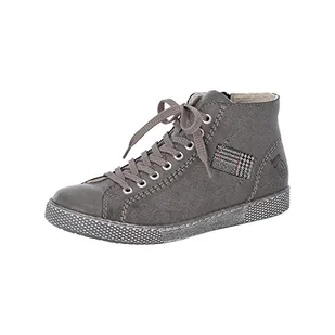 Rieker Damskie sztyblety, damskie buty sznurowane, luźna wkładka, Szary żelazny szary rdza 45, 42 EU - Botki damskie - miniaturka - grafika 1