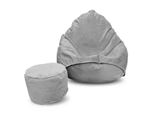 Pufa sako XXXXL worek + gratis ontario szara - Pufy i podnóżki - miniaturka - grafika 1