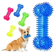 Zabawki dla psów - Zabawka gumowa piszcząca dla psa w kształcie kości - miniaturka - grafika 1