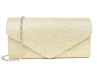 Torebki damskie - Złota wieczorowa torebka damska elegancka na ramię błyszcząca - miniaturka - grafika 1