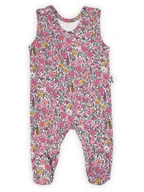 Śpiochy dla niemowląt - Niemowlęcy śpioch bawełniany w kwiecisty wzór różowe Nicol,r.68 - miniaturka - grafika 1