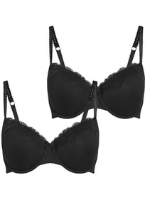 Hunkemöller 2 sztuki biustonoszy usztywnianych z fiszbinami Czarny - Biustonosze - miniaturka - grafika 1