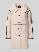 Płaszcze męskie - Płaszcz z futerka o kroju regular fit z paskami w kontrastowym kolorze model ‘RUBI’ - miniaturka - grafika 1