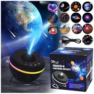 Mały naukowiec - Projektor , Rzutnik Planetarium 4K Projektor Gwiazd Meteoryty Lampka Nocna 13 Projekcji . Prezent Na Święta . - miniaturka - grafika 1