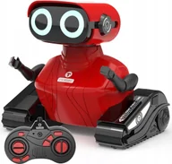 Zabawki zdalnie sterowane - Zabawka RC robot zdalnie sterowany oświetlenie LED grający czerwony 12x13cm - miniaturka - grafika 1