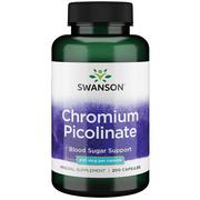 Witaminy i minerały dla sportowców - SWANSON Chromium Picolinate 200mcg 200caps - miniaturka - grafika 1