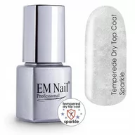 Żele do paznokci - Em nail professional Tempered Dry Top Coat hartowany Sparkle - miniaturka - grafika 1