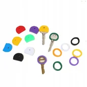 Etui na klucze - Nakładki KLUCZE Okrągłe KÓŁKA KOMPLET Identyfikatory ETYKIETY Silikon 32szt - miniaturka - grafika 1