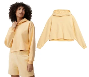 4F BLUZA DRESOWA DAMSKA Z KAPTUREM CROP-TOP - Bluzy damskie - miniaturka - grafika 1