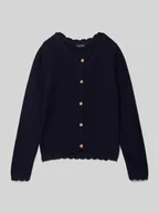 Swetry dla dziewczynek - Kurtka o kroju regular fit z imitacji dzianiny - miniaturka - grafika 1