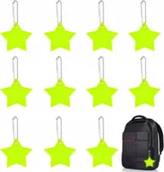 Plecaki - Odblaskowe Zawieszki Gwiazdki Dla Dzieci Do Plecaka Breloki Zestaw 12 Sztuk - miniaturka - grafika 1