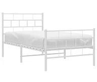 Łóżka - Łóżko białe metalowe 100x200 W2-W08 - miniaturka - grafika 1