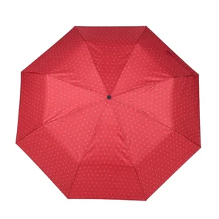 Parasol damski Tamaris Daily Minimals manualny składany do torebki czerwony w kropki - Parasole - miniaturka - grafika 1