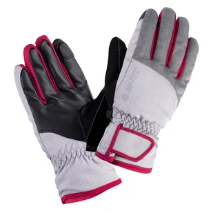 Damskie Rękawice HI-TEC LADY HURI 37432-M C ME/D S/SA – Szary - Rękawice narciarskie - miniaturka - grafika 1