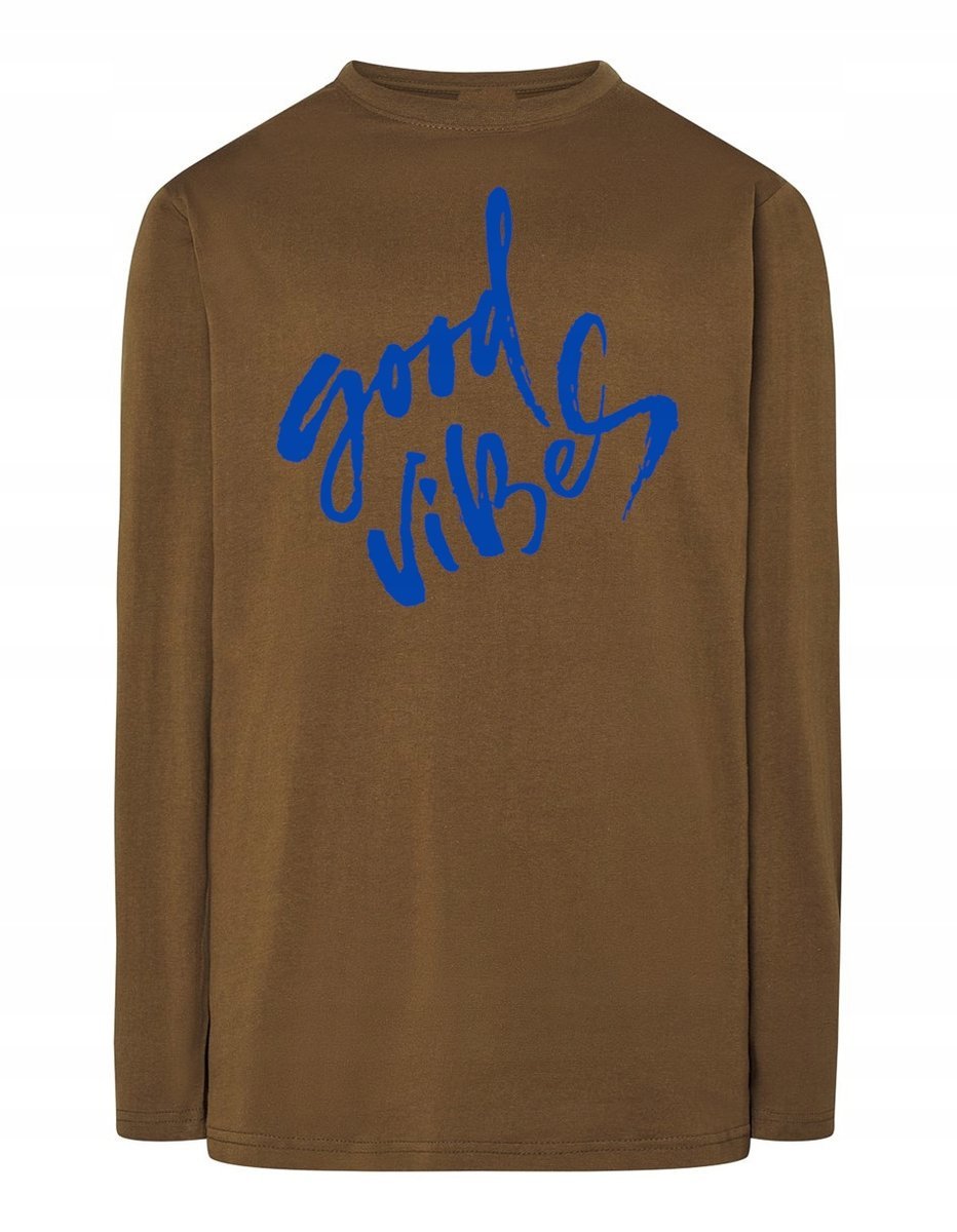 Longsleeve fajny nadruk napis GOOD VIBES r.L