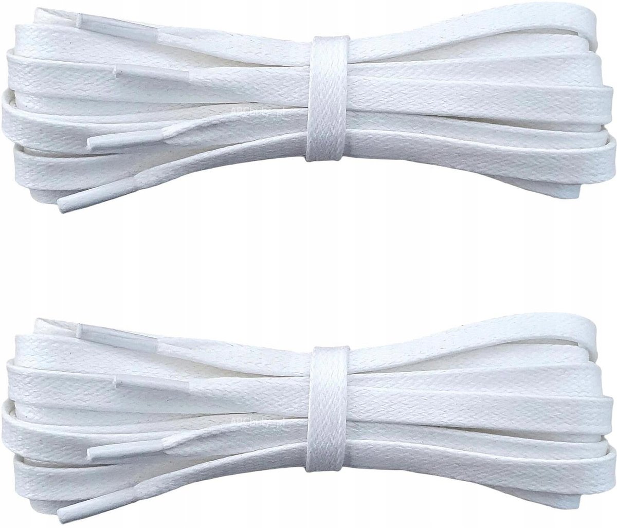 WOSKOWANE Płaskie Sznurówki BIAŁE Sznurowadła 120 cm SZEROKIE 5 mm G13-21