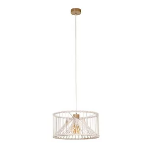 Britop LAMPA wisząca REVE 184517174 pleciona OPRAWA okrągły ZWIS boho kremowy - Lampy sufitowe - miniaturka - grafika 1