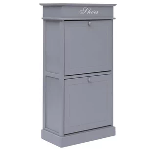 vidaXL Szafka na buty, szara, 50 x 28 x 98 cm, drewno paulownia - Szafki na buty - miniaturka - grafika 1