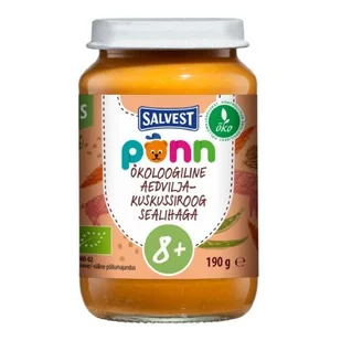 SALVEST PÕNN BIO Mięso wieprzowe z kuskusem i warzywami, 190g - Dania dla dzieci - miniaturka - grafika 1