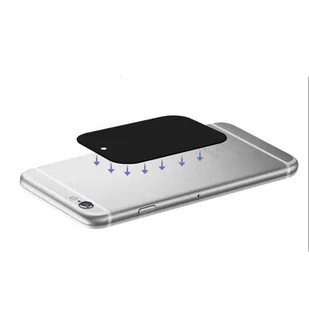 samoprzylepna metalowa płytka dla uchwytów magnetycznych prostokątna 35x45 mm szara - Uchwyty samochodowe do telefonów - miniaturka - grafika 1