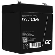Baterie do zasilaczy awaryjnych UPS - Green Cell Akumulator bezobsługowy AGM VRLA 12V 5.3Ah do systemów alarmowych i zabawek AGM45 - miniaturka - grafika 1