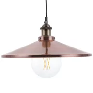 Lampy sufitowe - Beliani Lampa wisząca miedziana PELLY - miniaturka - grafika 1