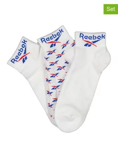 Skarpetki męskie - Reebok Skarpety (3 pary) "Primul" w kolorze białym ze wzorem - grafika 1