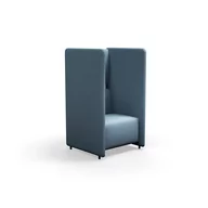 Inne meble biurowe - Fotel CLEAR SOUND, 1-osobowy, tkanina Focus Melange, błękitny - miniaturka - grafika 1