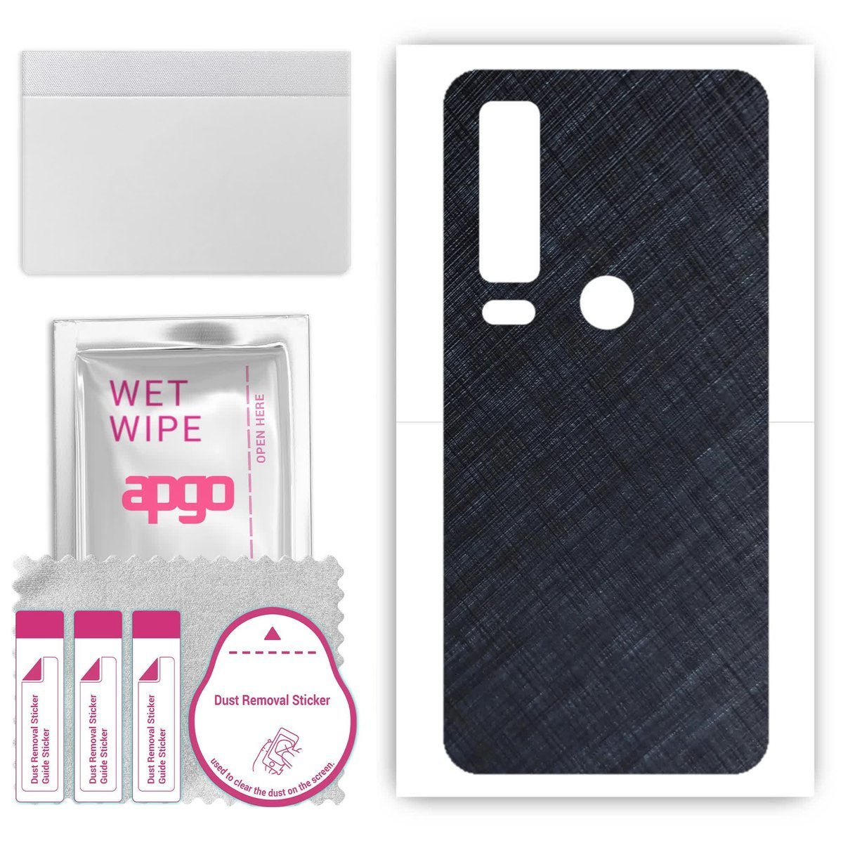 Folia naklejka skórka strukturalna na TYŁ do CAT S75 - Tytan Niebieski - apgo SKINS