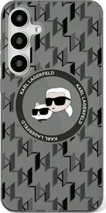 Karl Lagerfeld Etui Button K&Ch Heads on KL MagSafe do Galaxy S25, przydymione wzorzyste - Etui i futerały do telefonów - miniaturka - grafika 1