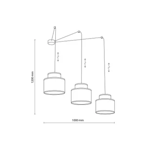 Lampa wisząca pająk z kolorowymi abażurami TK 3140 z serii DUO JUTA - Lampy sufitowe - miniaturka - grafika 2