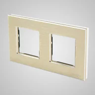 Klawisze i ramki - Touchme TM616G Ramka 2-krotna 86x158mm aluminium złota TM616G - miniaturka - grafika 1
