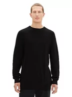 Swetry męskie - TOM TAILOR sweter męski, 2999 - Black, XL - miniaturka - grafika 1