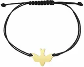 Biżuteria religijna - Bransoletka GOŁĘBICA Duch Święty srebro pozłacane sznurek GRAWER - miniaturka - grafika 1