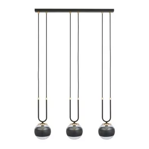 Emibig Glam lampa wisząca 3-punktowa czarna/stripe 1113/3 - Lampy sufitowe - miniaturka - grafika 1