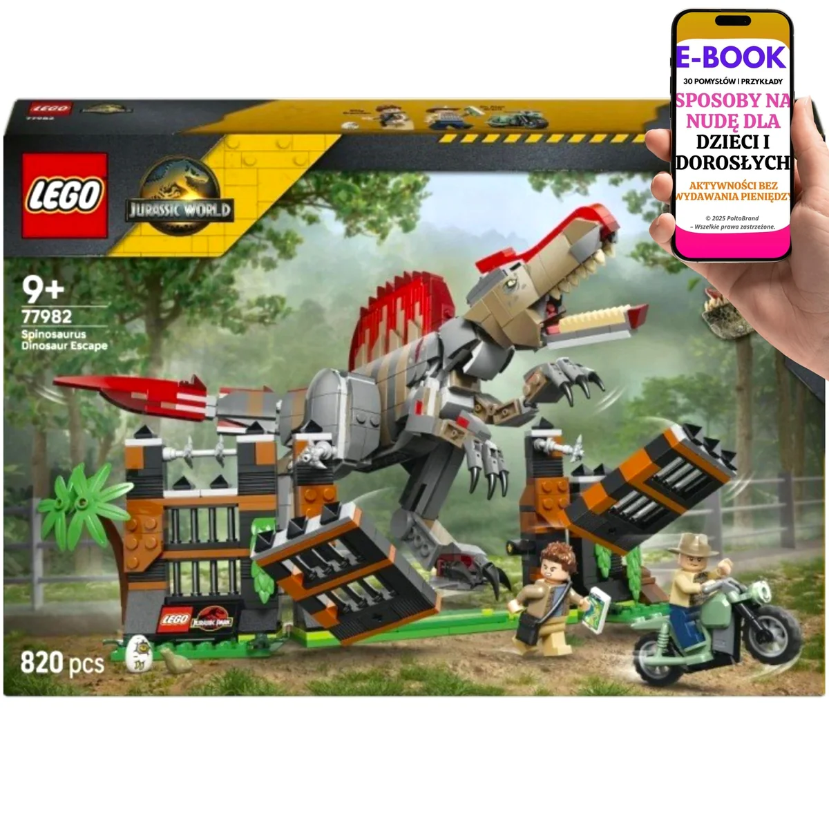 LEGO Jurassic World: Ucieczka Spinozaura 77982 Zestaw Klocków