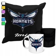 Gadżety dla niej i dla niego - ZESTAW KUBEK MAGICZNY + POSZEWKA Z PODUSZKĄ- NBA CHARLOTTE HORNETS + IMIĘ - miniaturka - grafika 1